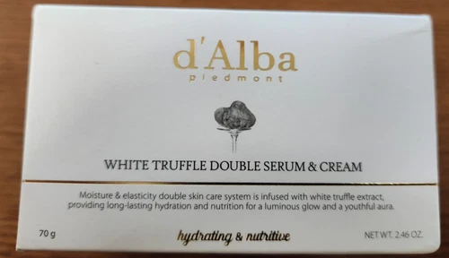 1PC NIB D'ALBA PIEDMONT WHITE TRUFFLE DOUBLE SERUM & CREAM 2.46 OZ EXP 11/26