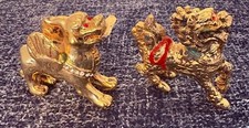 FENG SHUI 2 STATUE OF TWO CELESTIAL DIVINE GUARDIANS FIGURE SET FOR 2 MURDERS