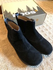 Bogs girls black suede boots sz 5 new in box
