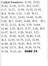 Bingo random numbers 40 games free shipping