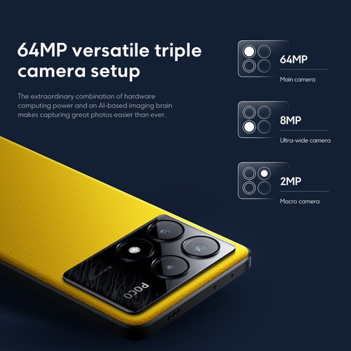 Xiaomi POCO X6 Pro 5G Smartphone 12GB+512GB HyperOS AMOLED Dimensioni 8300-Ultra - Afbeelding 5 van 14
