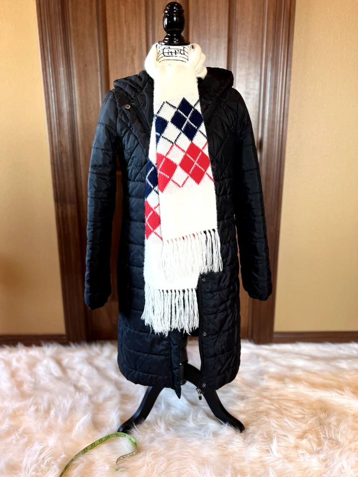 FABLETICS Lucca Abrigo Largo Puffer - XS Mujer - Negro Sólido Foto 4 de 4