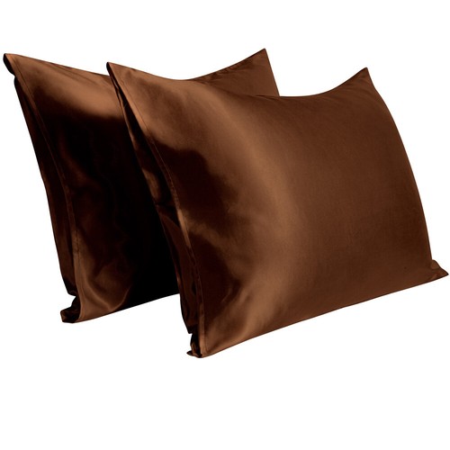 Silky Glazed Satin Pillowcase Luxury Soft Pillow Case 2 Pack 11 Colors - Picture 15 of 19