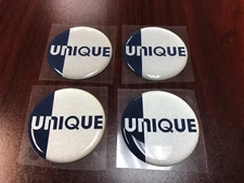 UNIQUE Wheel Center Hub Cap Sticker Decal 1.98" DIA, Brand New, Set of 4