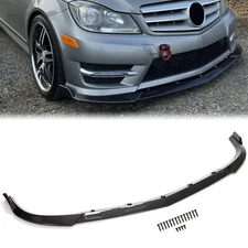 For Benz W204 Sport 2012-14 Front Bumper Lip Splitter Spoiler Carbon Fiber Look