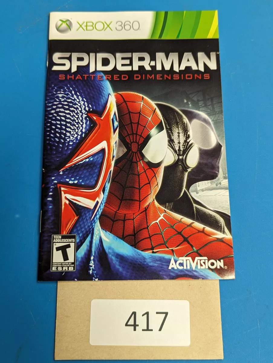 Spider Man Shattered Dimensions - Xbox 360 - Manual Only **NO GAME