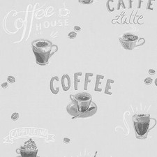 Grey Coffee House Wallpaper Erismann Paste The Wall Vinyl Kitchen Textured