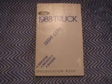 1988 FORD RANGER BRONCO II AEROSTAR FACTORY SHOP SPEC MANUAL SPECIFICATION BOOK