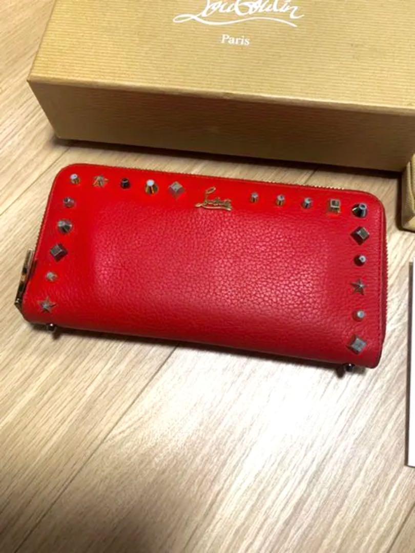 Christian Louboutin Long Wallet Zip Around Panettone Red Christian Louboutin Long Wallet Zip Around Panettone Red