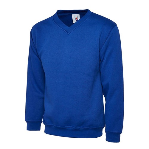 Childrens V-Neck Sweatshirt by Uneek UC206 - Childrens Unisex - 2YRS to 13 YRS - Picture 9 of 10