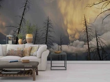 3D Sky Clouds Wallpaper Wall Mural Removable Self-adhesive Sticker7953