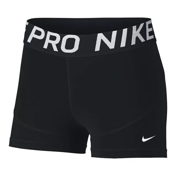 NEW NIKE PRO [S] Women DRI-FIT 3.0 COMPRESSION SHORTS-Black/White CJ2319-100