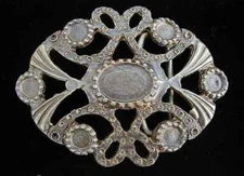 ANTIQUE BRASS FINISH BLANK BELT BUCKLE THAT CAN BE USED WITH CRYSTALS NEW