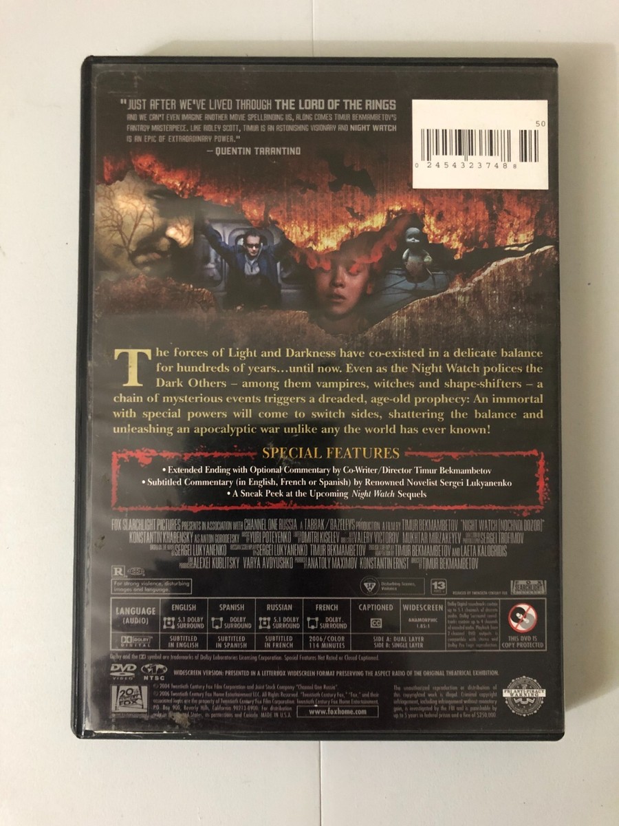 Night Watch DVD Movie with Both English and Russian Versions