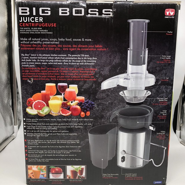 Big Boss 700w Stainless Steel Multi Speed Juicer For Sale Online Ebay