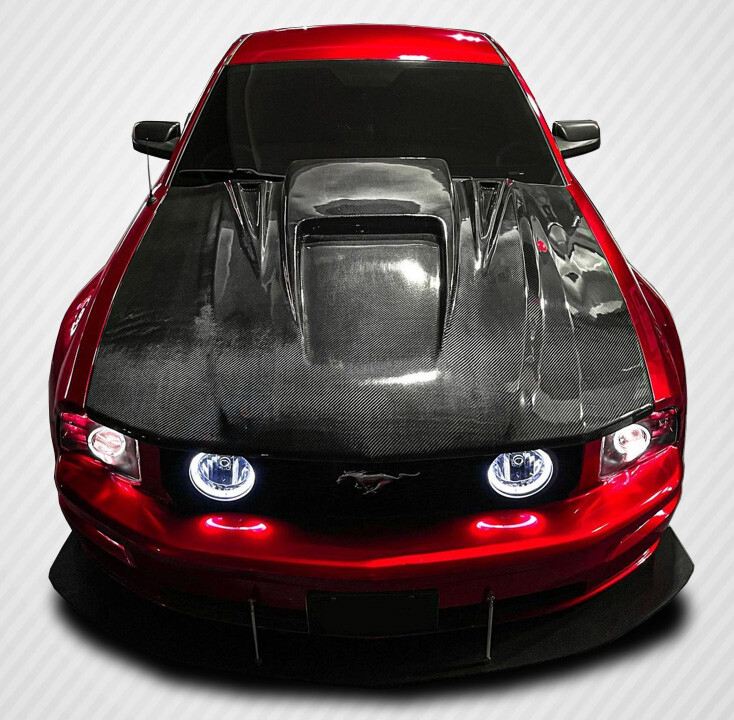 BODYＳＨＯＰ 05-09 Ford Mustang Spyder 3 Carbon Fiber Creations Body Kit- Hood