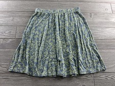 Boden Women's Size US 6R Gray Floral A Line Skirt Stretch Knee length Pull On