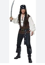 Adult Mens Plus Size 48-52 High Seas Adventurer Pirate Halloween Costume