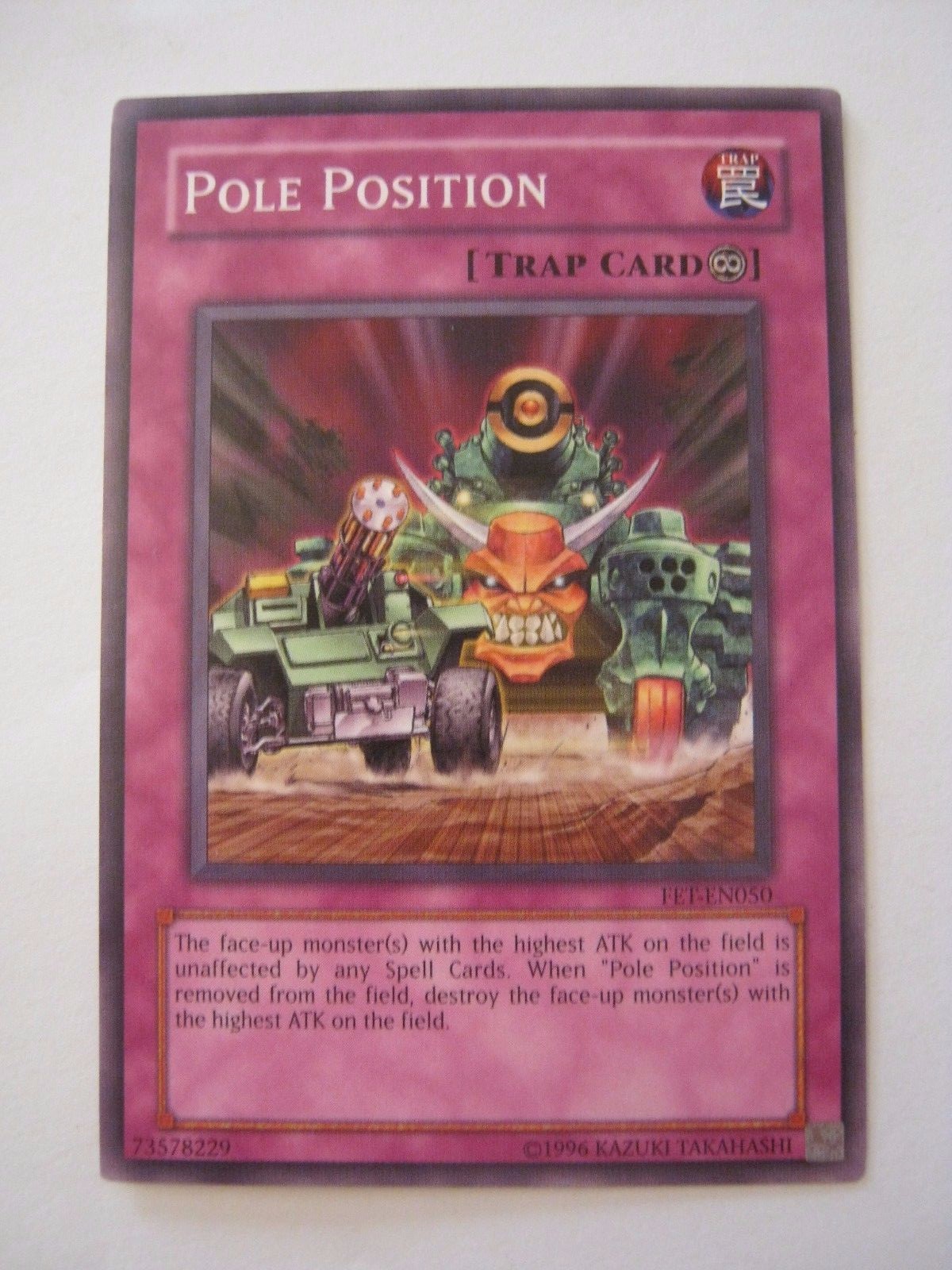 Yu-Gi-Oh Pole Position FET-EN050 Trap Card, Very Good Condition (011-65 ...