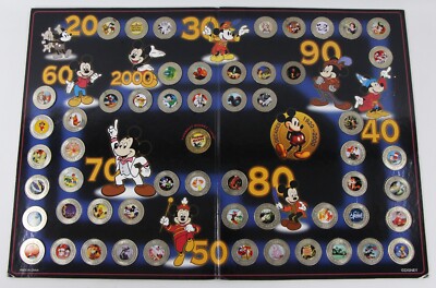 ディズニーコインTHE DISNY DECADES COINS The Disney Decades Coins 55 Complete Set + Tugboat Mickey