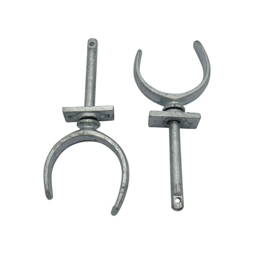 Galvanised Rowlocks Rowing Oar Locks 1/2" X2 (Plates Boat Canoe Dinghy Bracket) - Picture 2 of 8