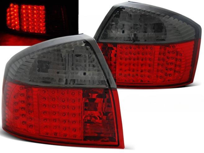 Feux arrière LED Audi A4 berline au design rouge fumé et étanchéité IP67
