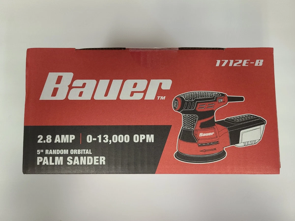 2.8 Amp 5 in. Random Orbital Palm Sander Bauer NEW Sealed
