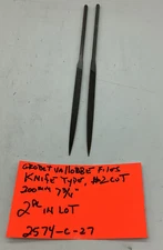 Grobet Vallorbe Swiss Knife File, #2 Cut, 7 3/4”, ( 2 Pc In Lot) 2574- C- 27