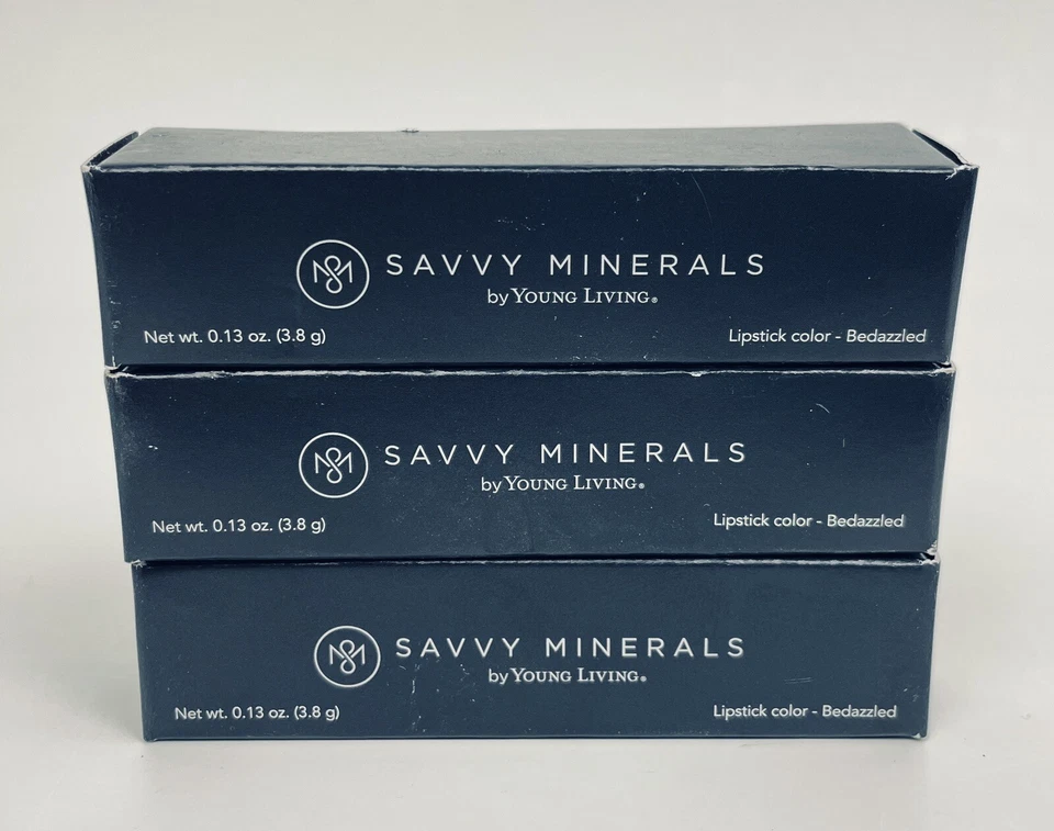 Lote de 3 Savvy Minerals By Young Living lápiz labial color de labios # 21751 deslumbrado Foto 2 de 4