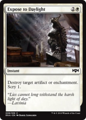EXPOSE TO DAYLIGHT ~mtg NM-M Ravnica Allegiance Com x4