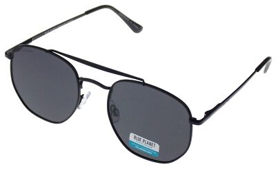Blue Planet Matilija Sunglasses Black Aviator Cloth Bag Eco Eyewear 55-20-140