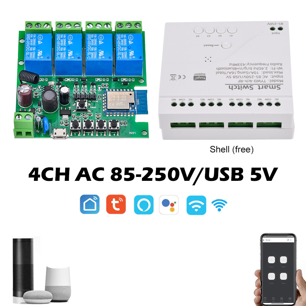 Computer Wireless Switch 1/2/4CH Smart WiFi Switch Relay Module