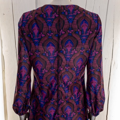 Vestido Martinette Línea A Manga Larga Hasta la Rodilla Cuello Redondo EU 40 US 10 UK 12 M - Imagen 7 de 14