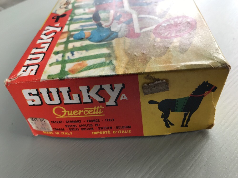 Vintage Sulky Racing Horse Toy BOX ONLY Quercetti Made in Italy eBay