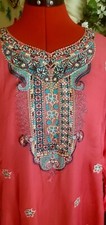 New desinger Indian Pakistani 3 piece kameez shalwar dupatta.High chiffon.large