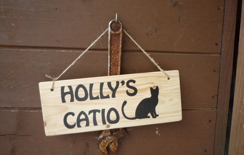Cat Lover Catio Sign Personalised Gift Kitten Pet Cat House Room Tree - Picture 14 of 75