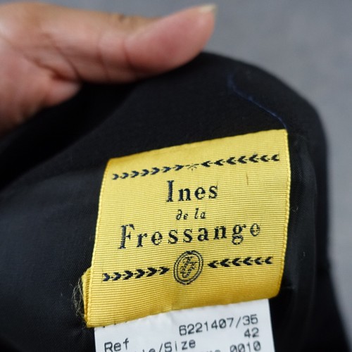 Ines De La Fressange Skirt Womens 42 Black A Line Designer Wool Corpcore Career - Picture 11 of 12