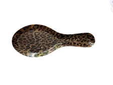 Leopard Print Spoon Rest, Jaguar Print, Exotic, Melamine, Spoon Holder