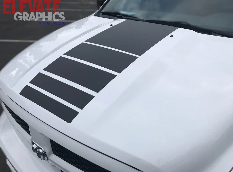 For Dodge Ram 1500 Stripes Raceway Side And Hood Graphics Vinyl Decals 2009-2018 - Изображение 4 из 4