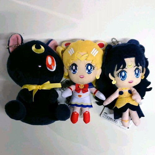 Sailor Moon Luna Super Sailor Moon Luna Human Plush Mascot Chain Set Of 3 Ebay