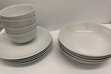 NEW! Member’s Mark Porcelain Dishes Set of 4 Choose Bowls or Plates White Solid 