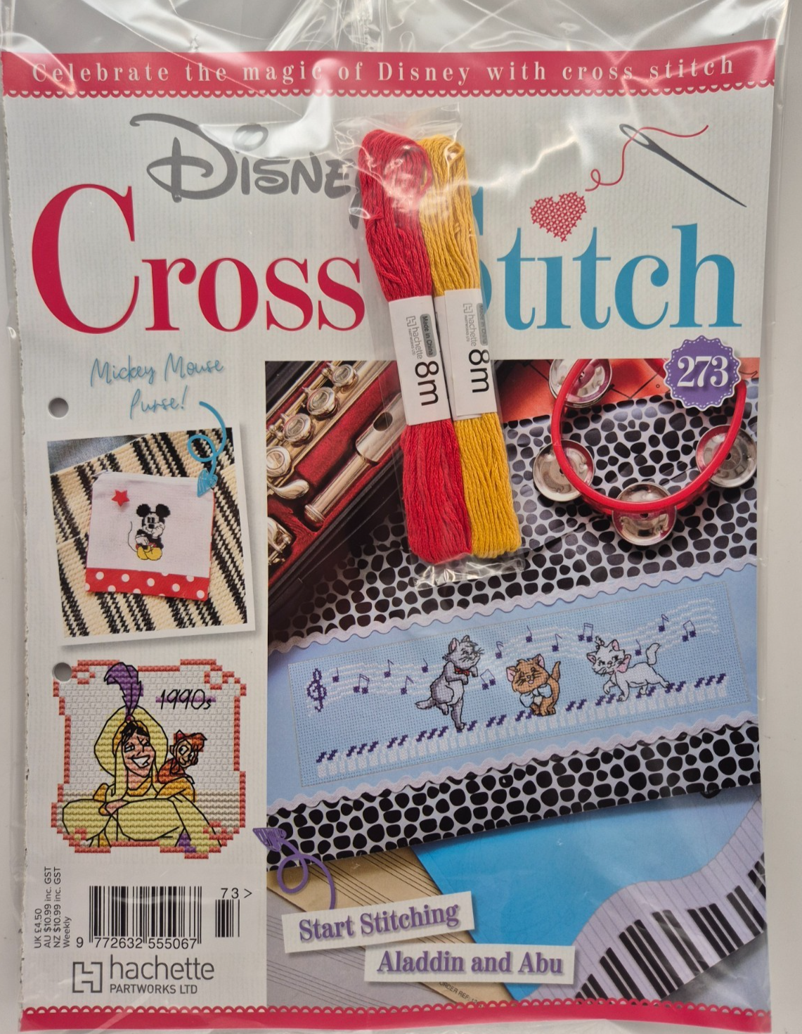 Hachette Disney Cross Stitch Partwork magazine Collection #273 Aladdin & Abu