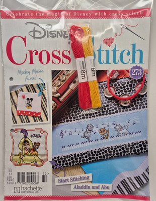Hachette Disney Cross Stitch Partwork magazine Collection #273 Aladdin & Abu