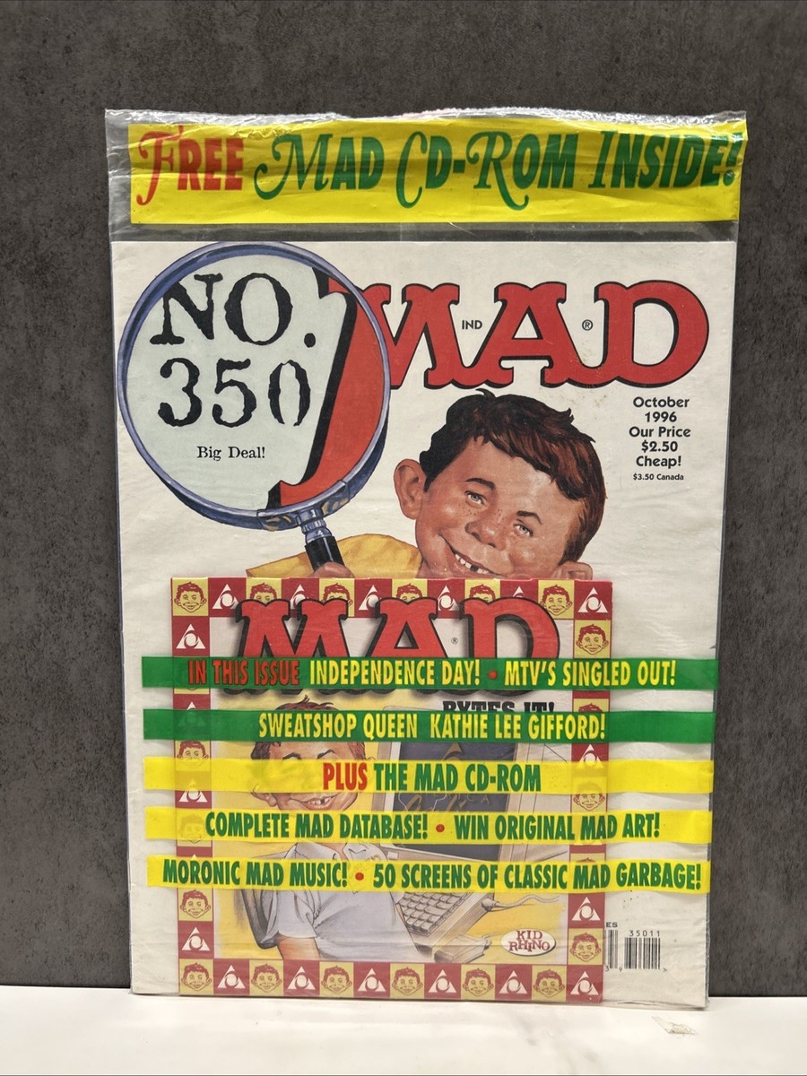 MAD Magazine No. 350 October 1996 With CD ROM MTV Kathie Lee