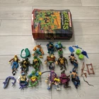 Vintage Teenage Mutant Ninja Turtles TMNT Collectors Case + Figures - READ DES
