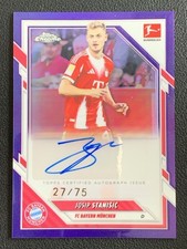 Josip Stanisic 2025-26 Topps Chrome Bundesliga Purple Refractor Auto /75 #BA-JST