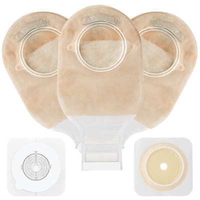 21PCS Ostomy Bags,Colostomy Supplies,Piece Drainable Ostomy Pouch for Ileosto...