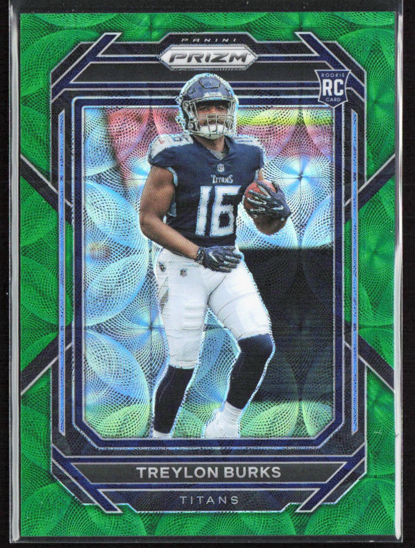 2022 Panini Prizm Treylon Burks Green Scope Rookie /75 #313 Tennessee Titans