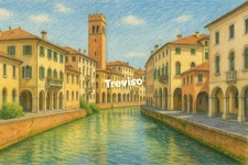 Treviso Coloured Pencil Art (AI GENERATED IMAGE)