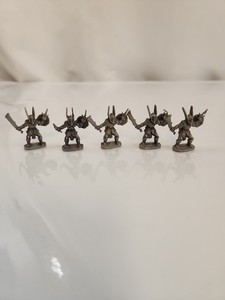 5 Vintage 1980s Ral Partha Pewter Warriors PP686